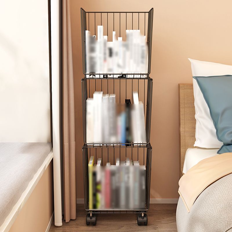 Zeitgenössischer Stil Metal Geometrisches Bücherregal geschlossen Back Bücherregal