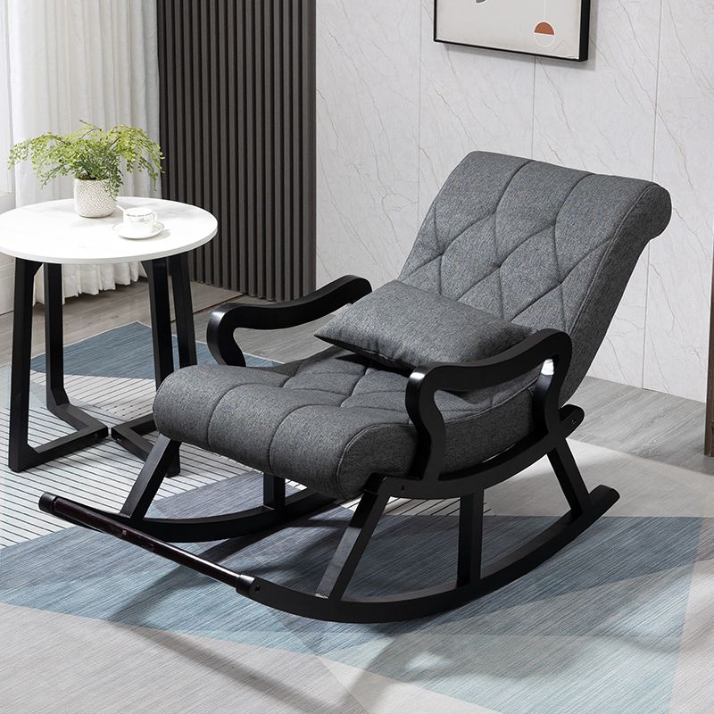 Mid Century Modern Rocking Chair Reclining with Cushion Rocker Chair 26.4" x 49.2" x 33.9"