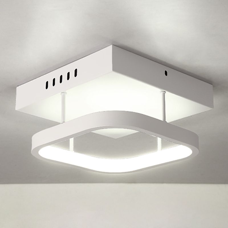 Plafonniers encastrés à deux niveaux, luminaires modernes en aluminium pour allée