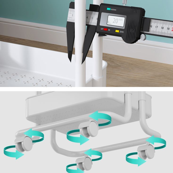 Modern Plastic Bookshelf White Etagere Vertical Open Shelf Bookcase