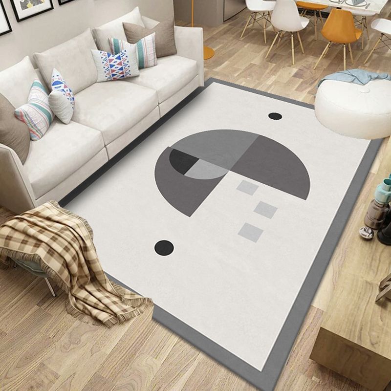 Minimalist Indoor Rug Washable Polyester Rug Home Decor Carpet for Sleeping Room