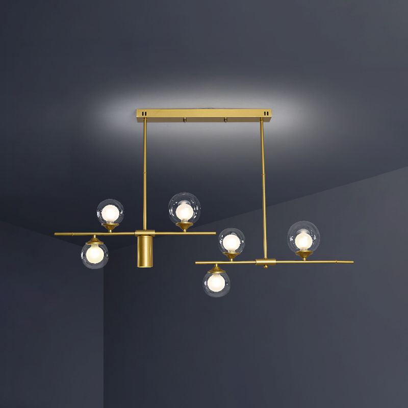 Moderner Stil sphärischer Anhänger Lichter Metall 7 hängende Anhängerleuchten