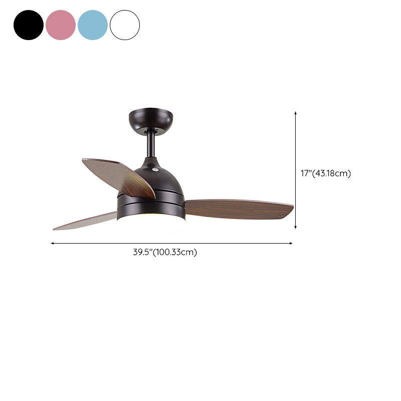 Kids Style 1 - Light Fan Light 3 Wood Blades Ceiling Fan Fixture