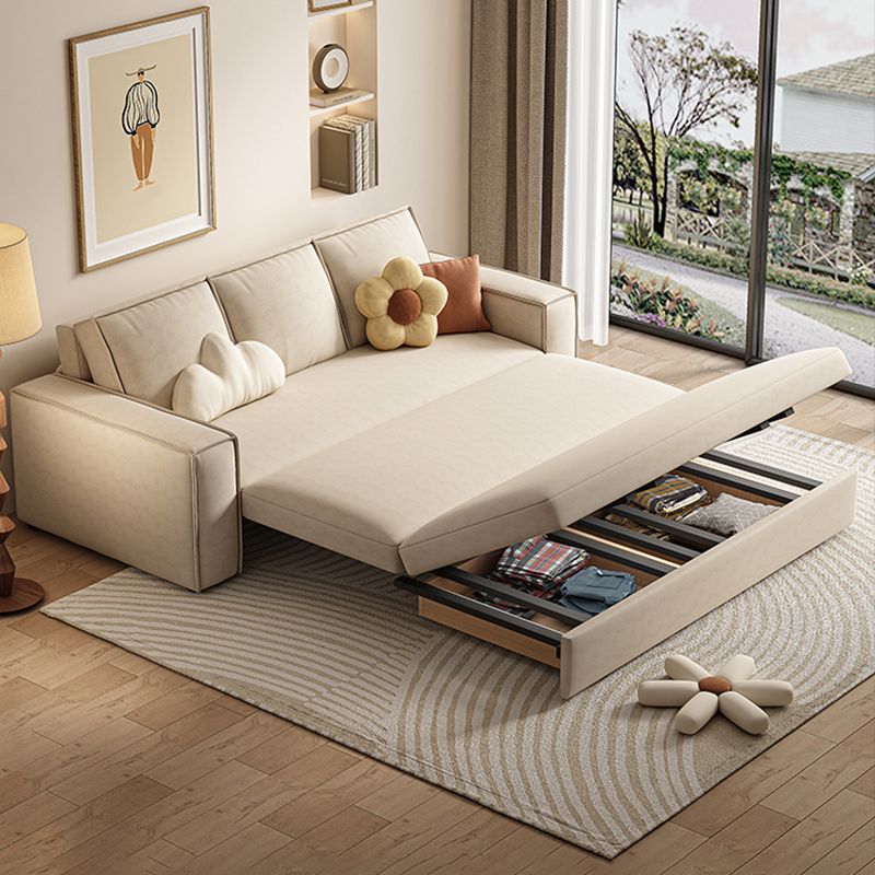 Contemporary Foldable Futon Sleeper White Futon and Mattress