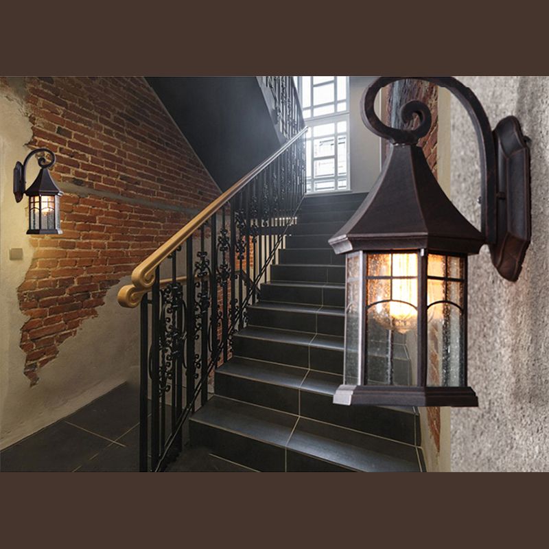 1 Light Wall Mounted Light Fixture Industrial Glass Wall Lights for Corridor