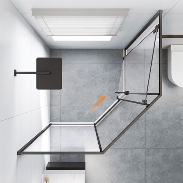 Full Frame Single Sliding Shower Door Clear Glass Shower Door