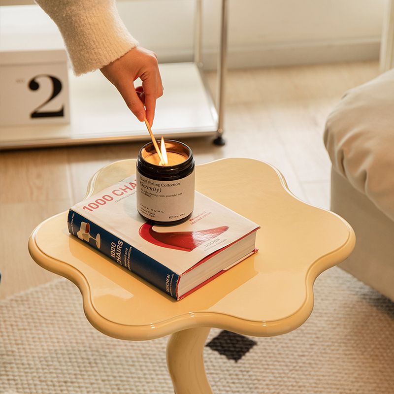 20" Tall Irregular Side Table Pedestal Solid Wood End Table Set