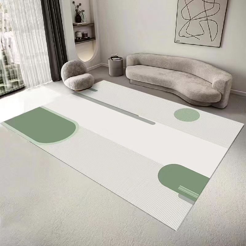 Light Brown Line Carpet Polyester Modern Carpet Washable Carpet for Home Decor