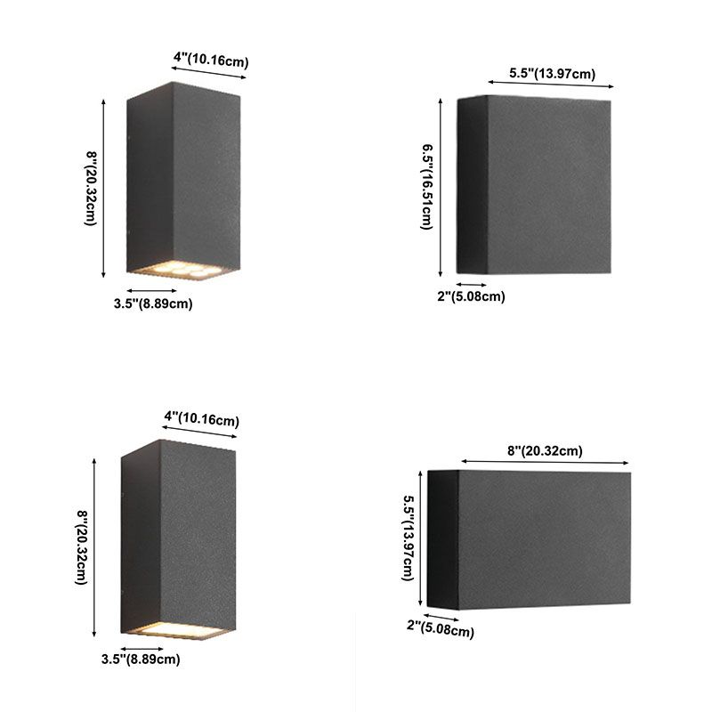 Moderne Metall 2-Licht-Wandhalterung Lampe schwarze Wandleuchten für Balkon