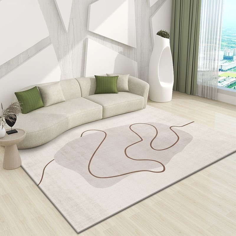 Black Nordic Carpet Polyester Line Carpet Stain Resistant Carpet for Drawing Room