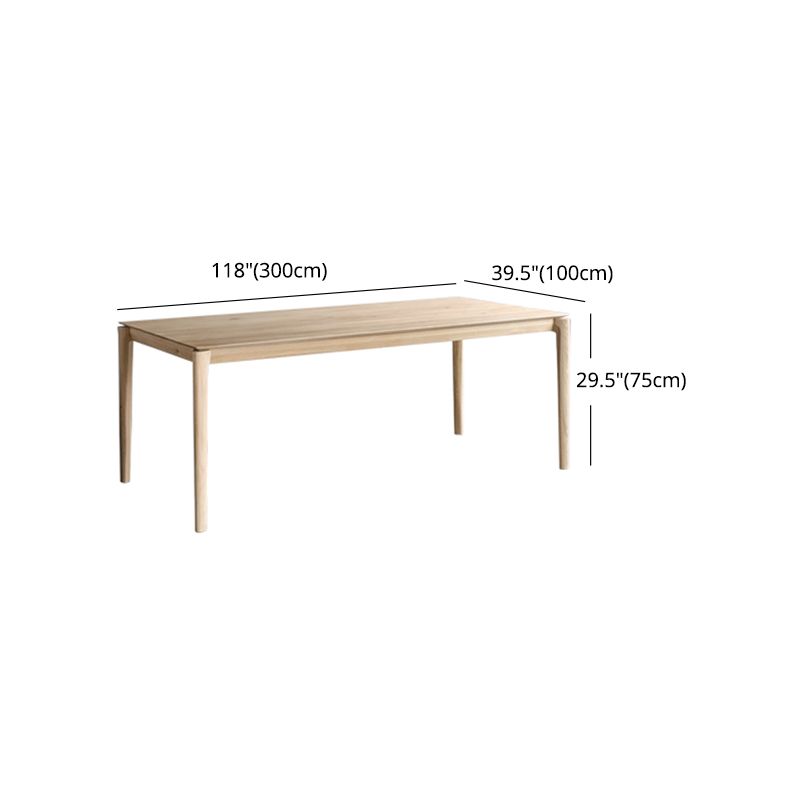 Modern 1/3/4/5/6 Pieces Rectangle Dining Set Ash Wood Dining Table with Chairs