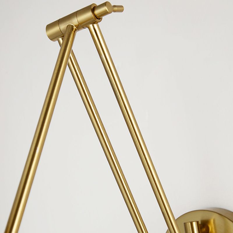 Post-Modern Wall Light Fixture Swing Arm Wall Sconce with Metal for Bedroom