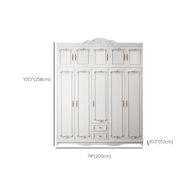 French Country Wardrobe Armoire Engineered Wood Wardrobe Cabinet
