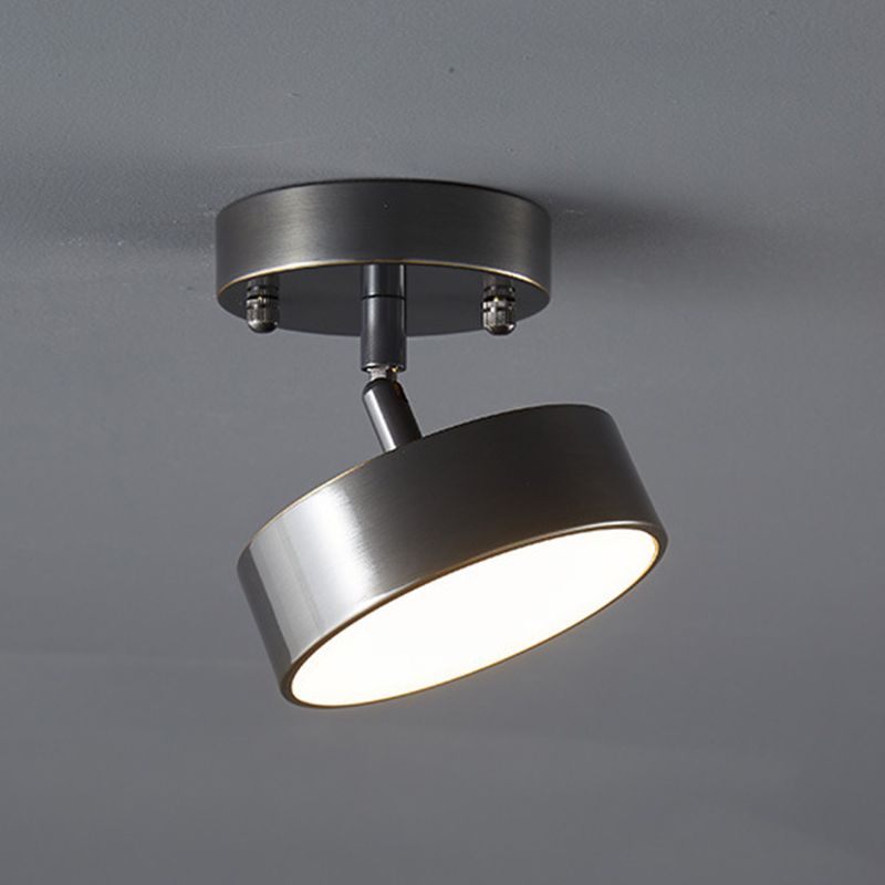 Modern Semi Flush Light Round Ceiling Lighting with Metal for Hallway