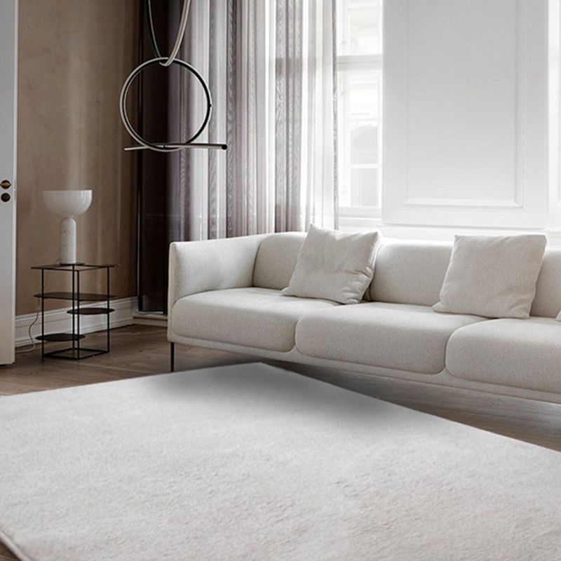 Tapis gris pure de couleur polyester tapis de gueule de soins de soins faciles pour la décoration intérieure