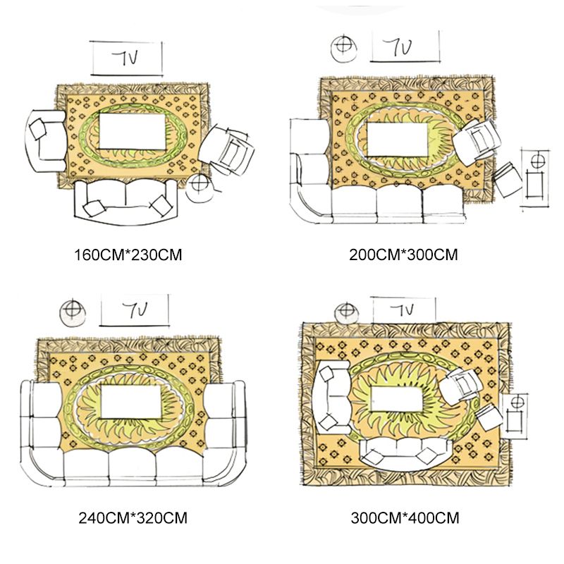 Aprikoseton Home Dekoration Teppich Einfachheit Farbblock gedruckter Fläche Teppich Polyester mit nicht rutscher Backing Teppich