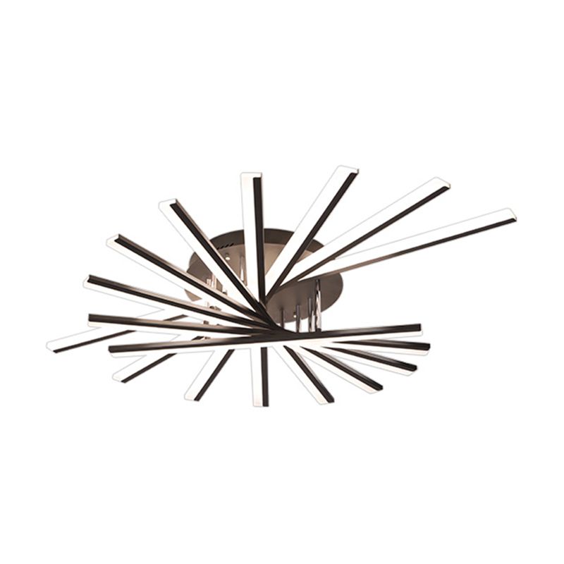 Moderne Unterputz-Deckenleuchte aus Metall für Esszimmer und Wohnzimmer