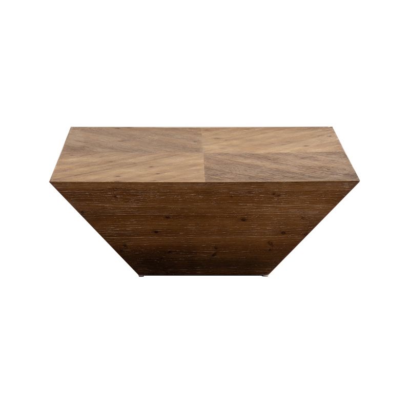 Rustic Corner Table Solid Wood Brown Accent Side Table for Living Room