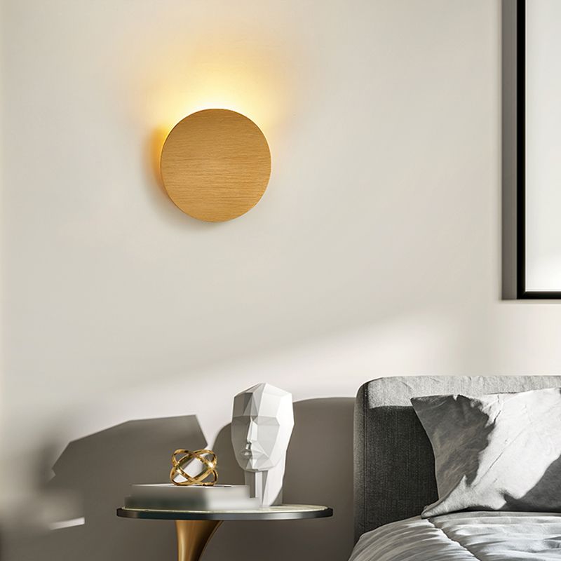 Metal Oval Shape Wall Sconce Modern Style 1- Light Wall Mount Lighting