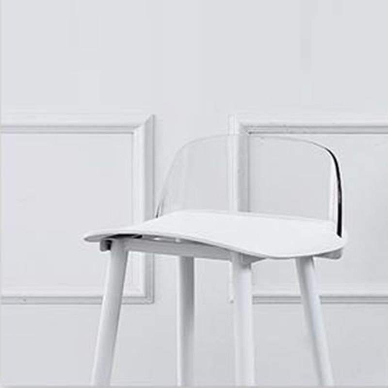 Modern Rectangle Bar and Counter Stool Low Back Stool with 4 Legs