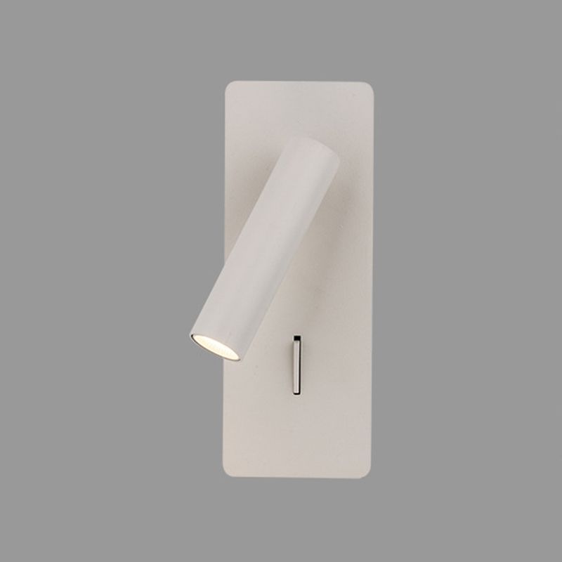 Aluminium Rechteckige LED -Wandlampe im modernen prägnanten Stil Eisenlesen Wandleuchten für Schlafzimmer