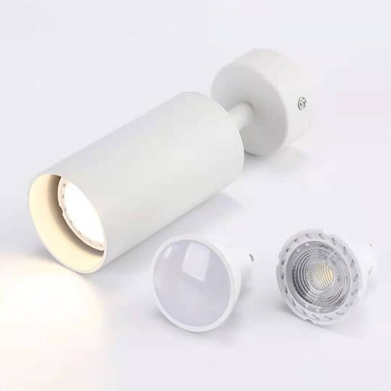 Cilindrische, halfverzonken plafondarmatuur Eenvoudig LED-metaal, halfverzonken plafondmontagelamp