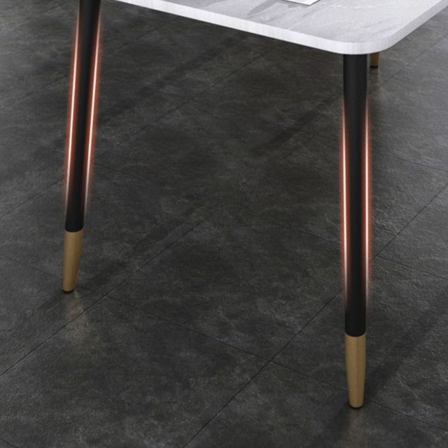 Table de salle à manger en marbre de collection de salle à manger de style industriel avec 4 pieds