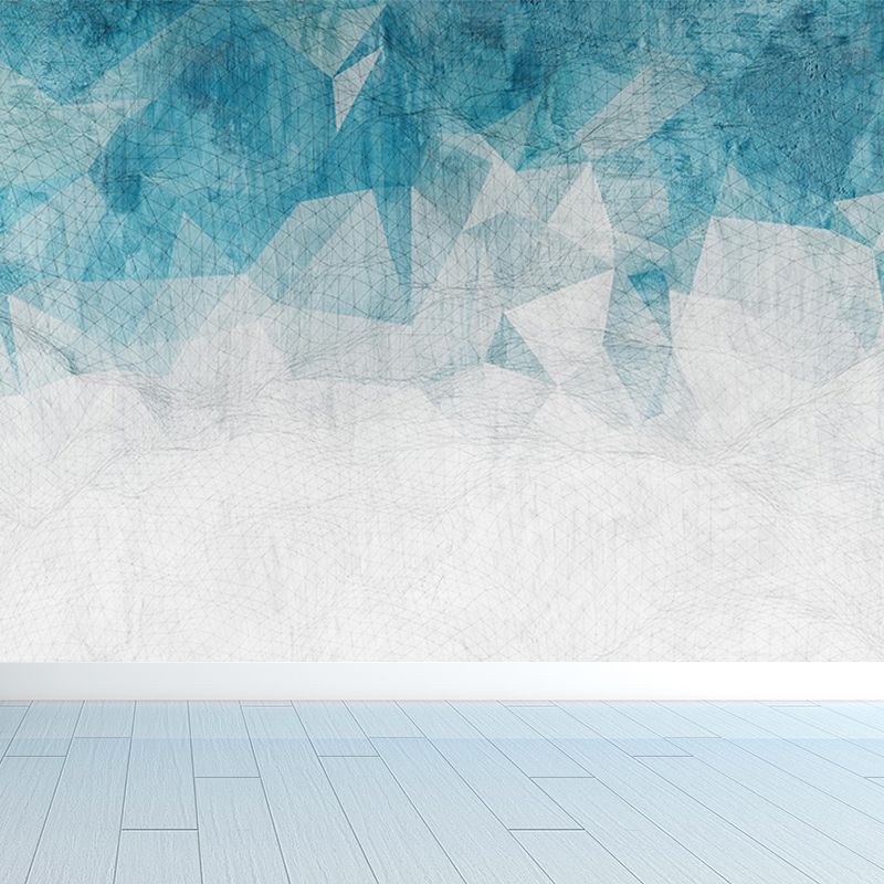 Geometric Mural Wallpaper Modern Non-Woven Texture Wall Covering in Pastel Color