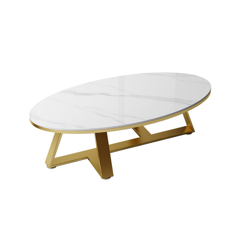 Oval Coffee Table Cocktail Table Slate Coffee Table for Living Room