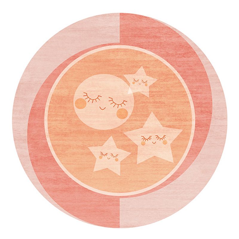 Pink Modern Carpet Polyester Color Lump Carpet Washable Carpet for Living Room