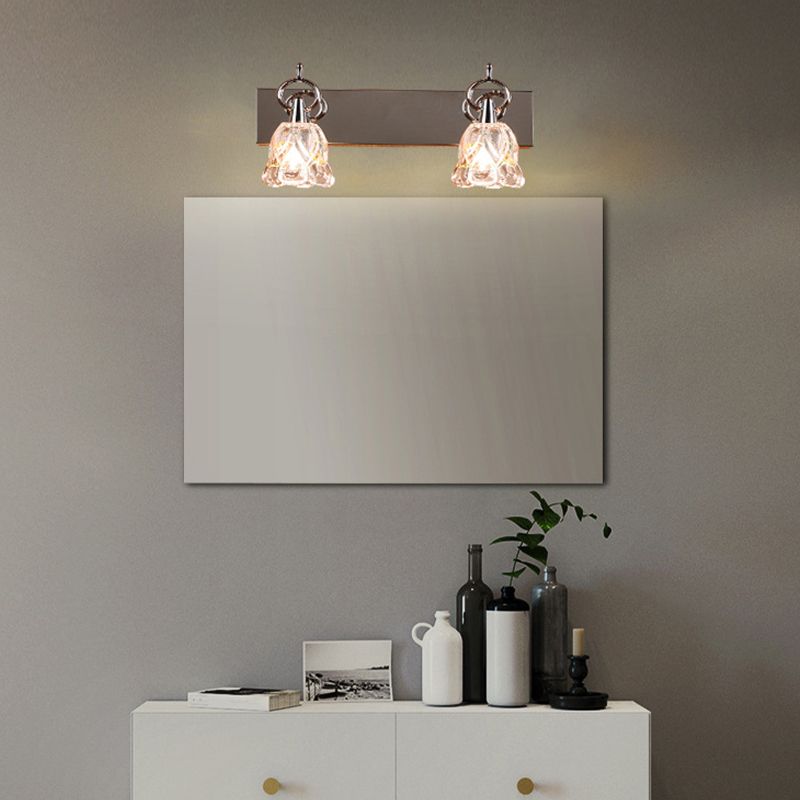 Contemporary Vanity Light Simple Glass Mirror Lighting Fixtures for Washing Room