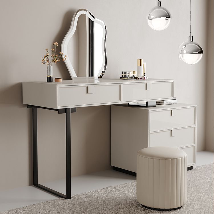 Standing White Makeup Vanity Desk Bedroom Vanity Dressing Table Set