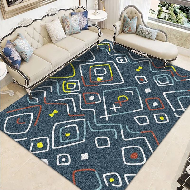 Rose Red Olden Carpet Polyester Graphic Carpet Stain Resistant Carpet for Home Decoration