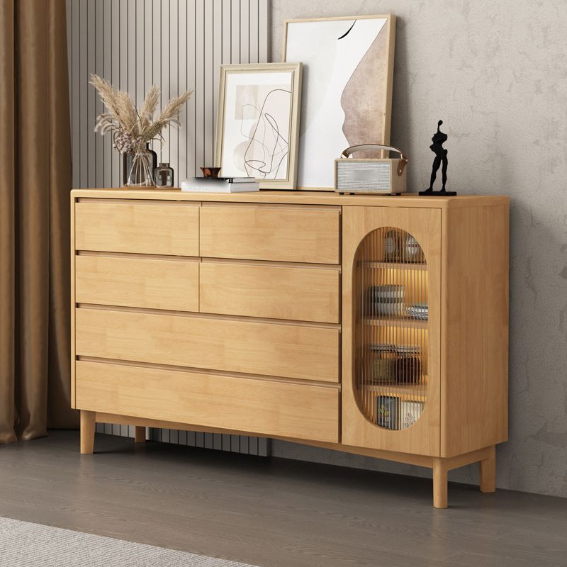 Traditional Storage Chest Solid Wood Storage Chest Dresser with 6 Drawers