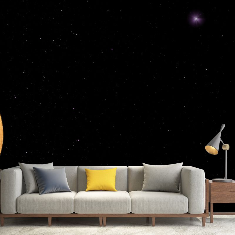 Planet Wall Mural Wallpaper Novelty Style Mildew Resistant for Wall Decor