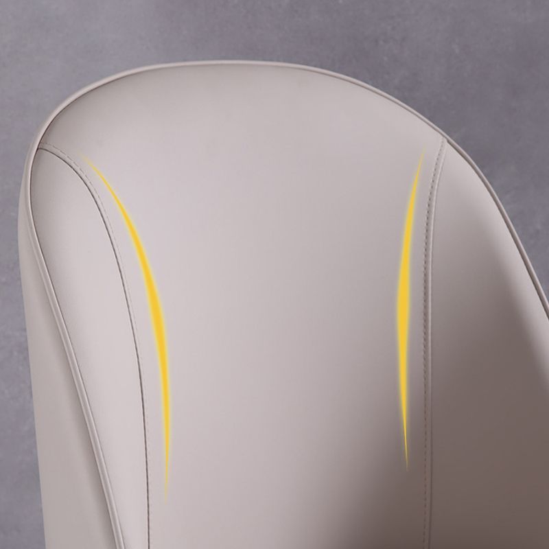 Industrial Faux Leather Chair Armless Side Chairs with Metal Legs for Home Use