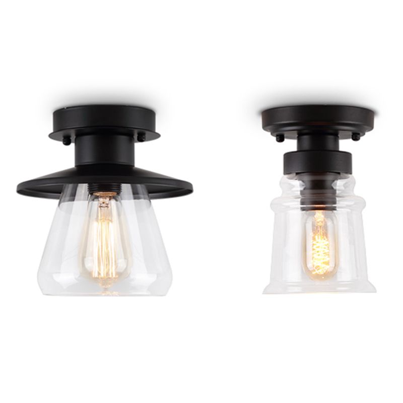 1-Licht-Unterputzleuchte Traditionelle Unterputzleuchte mit Glasschirm