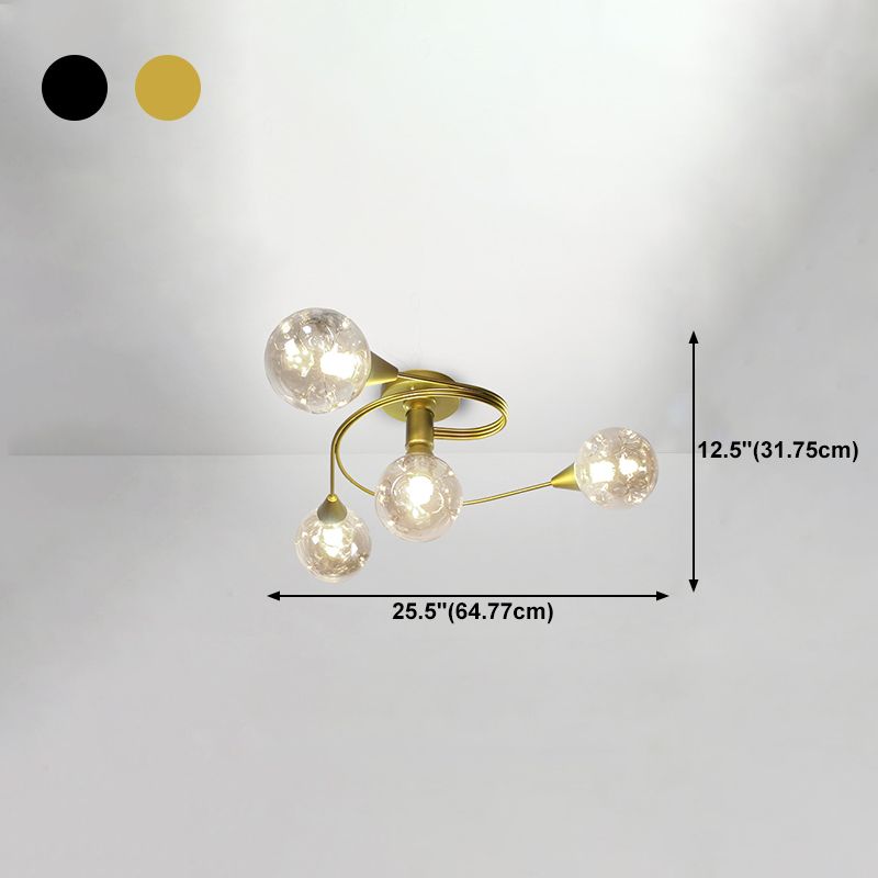 Luminaire semi-encastré en forme de verre, luminaire de plafond de style moderne