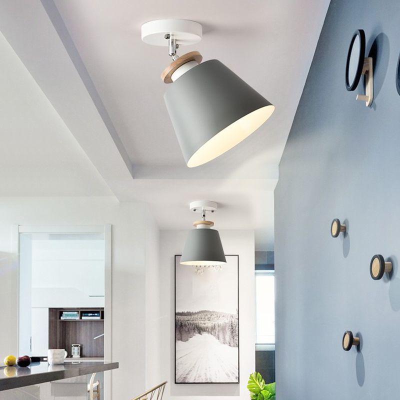 Modern Simple Cylinder Shape Ceiling Light with Iron Shade for Living Room