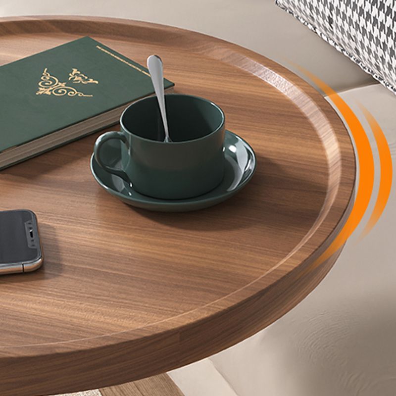 Metal and Wood Side Table Contemporary End Table for Living Room