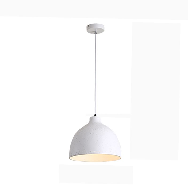 Moderne kreative Makkaron -Anhänger Hängende Lampe mit schmiedeeisernen Kuppel mit Harzschatten