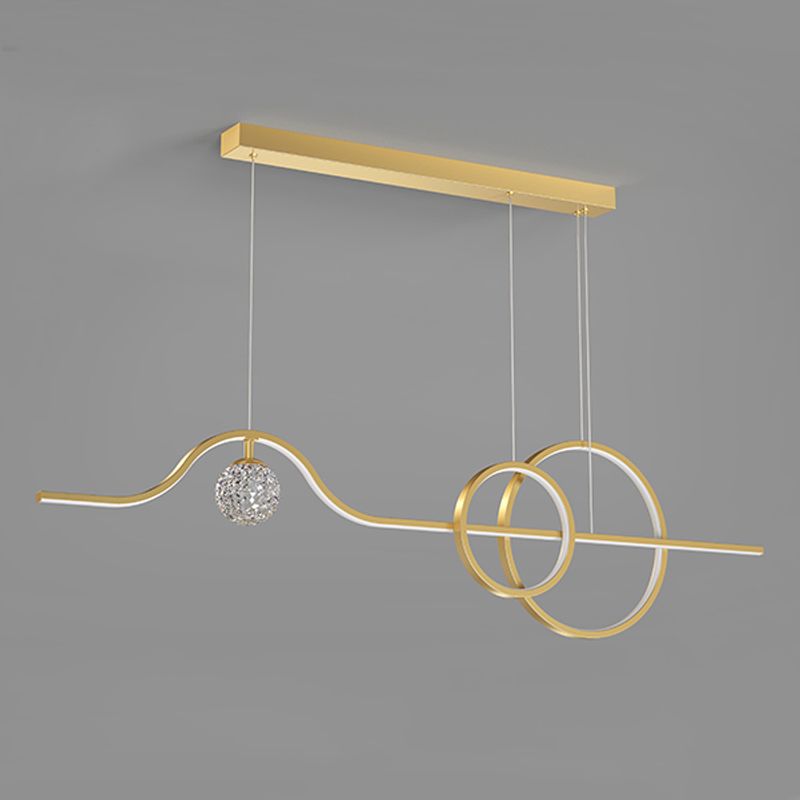 Apparecchi di illuminazione dell'isola lineare Modern Style Metal Kitchen Candant Lights