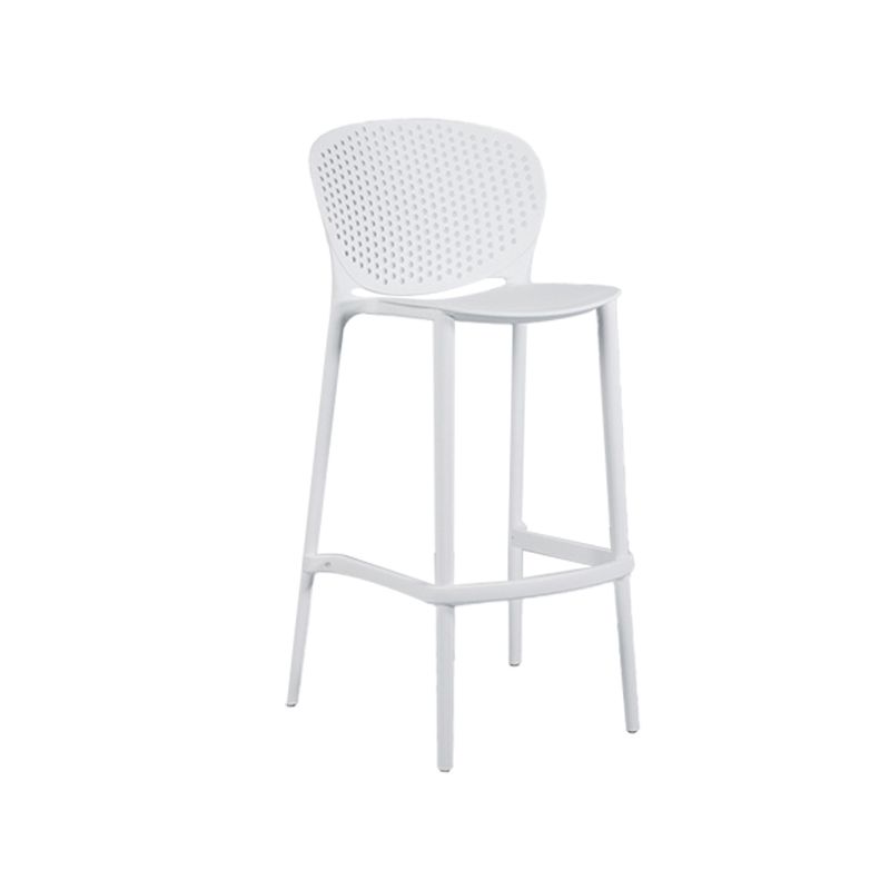 Industrial Low Back Counter Stool Plastic Counter Height Stools for Kitchen
