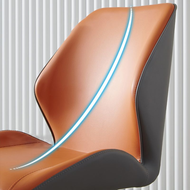 Sillas orejeras estilo moderno Sillas de comedor de cuero sin brazos (Juego de 2)