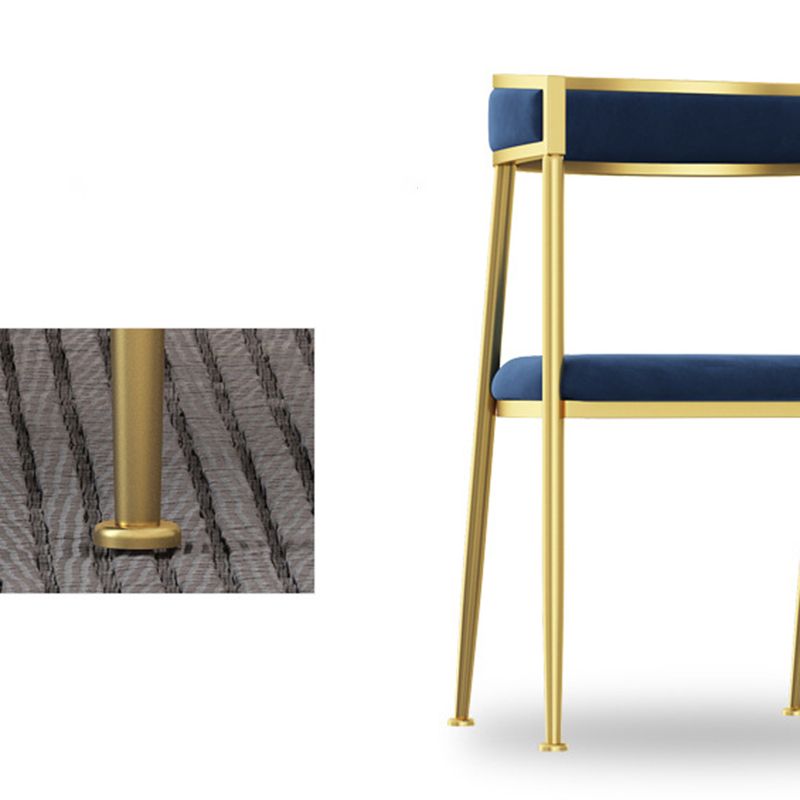 Glam Velvet Dining Side Chair Kitchen Indoor Upholstered Arm Chair