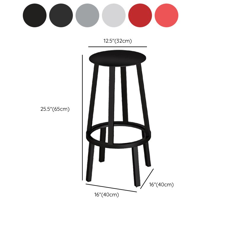 Industrial Rotatable Backless Counter Stool Iron Bar Stool with Pedal for Bar