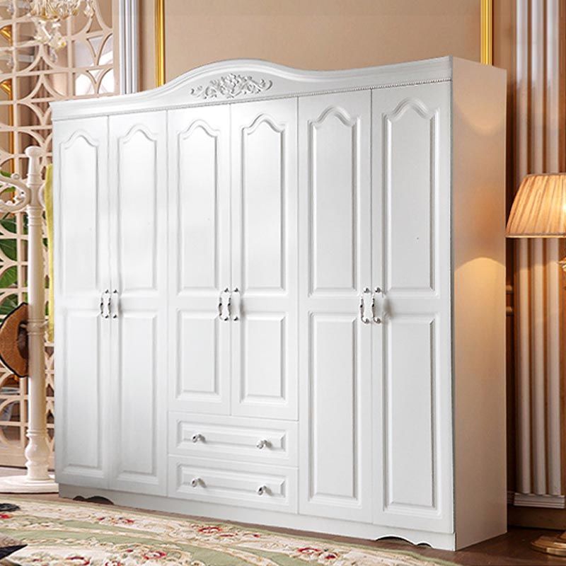 Manufactured Wood White Storage Cabinet French Country Cabinet with Drawers