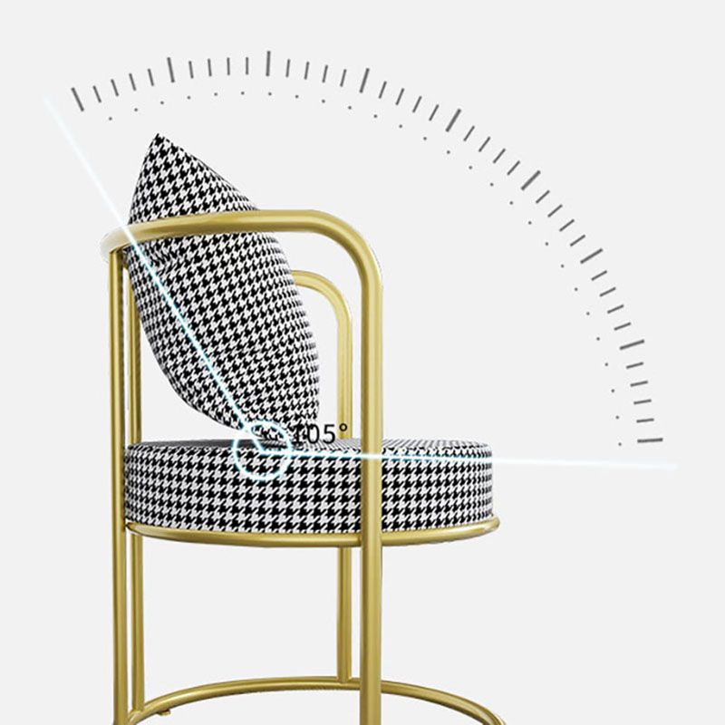 Silla lateral tapizada de lujo sin brazos con respaldo abierto de estilo escandinavo