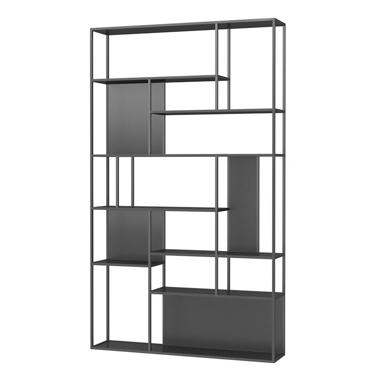 Metal Etagere Bookcase Modern Open Back Bookshelf for Home Office