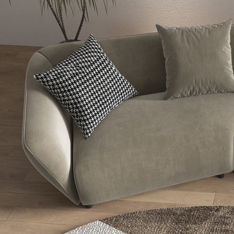 28.3" Linen/Microfiber/Faux Leather Square Arm Sofa& Chaise Lounge for Living Room